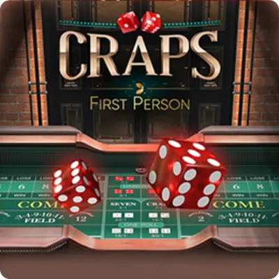 Stół Craps First Person z grą w kości.